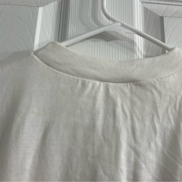 VTG | Vintage Metallic Cancun Mexico Sailboat Mock Neck Graphic Tee Shirt | XL - Picture 6 of 8